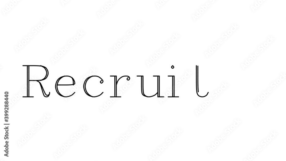 Recruiter Animated Handwriting Text in Serif Fonts and Weights Recruiter Animated Handwriting Text in Serif Fonts and Weights