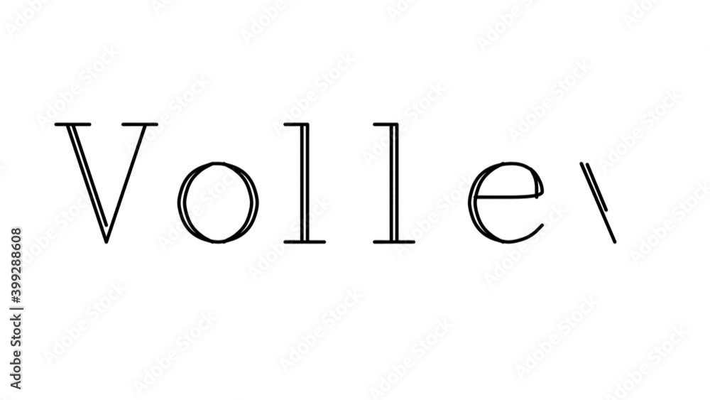 Volley Animated Handwriting Text in Serif Fonts and Weights Stockvideo