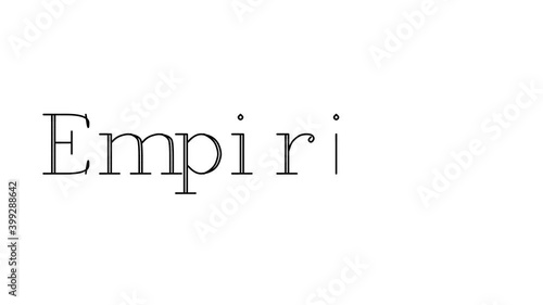 Empirical Animated Handwriting Text in Serif Fonts and Weights