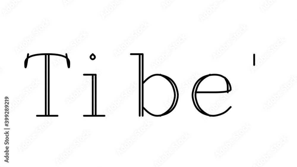 Tibet Animated Handwriting Text in Serif Fonts and Weights Tibet Animated Handwriting Text in Serif Fonts and Weights