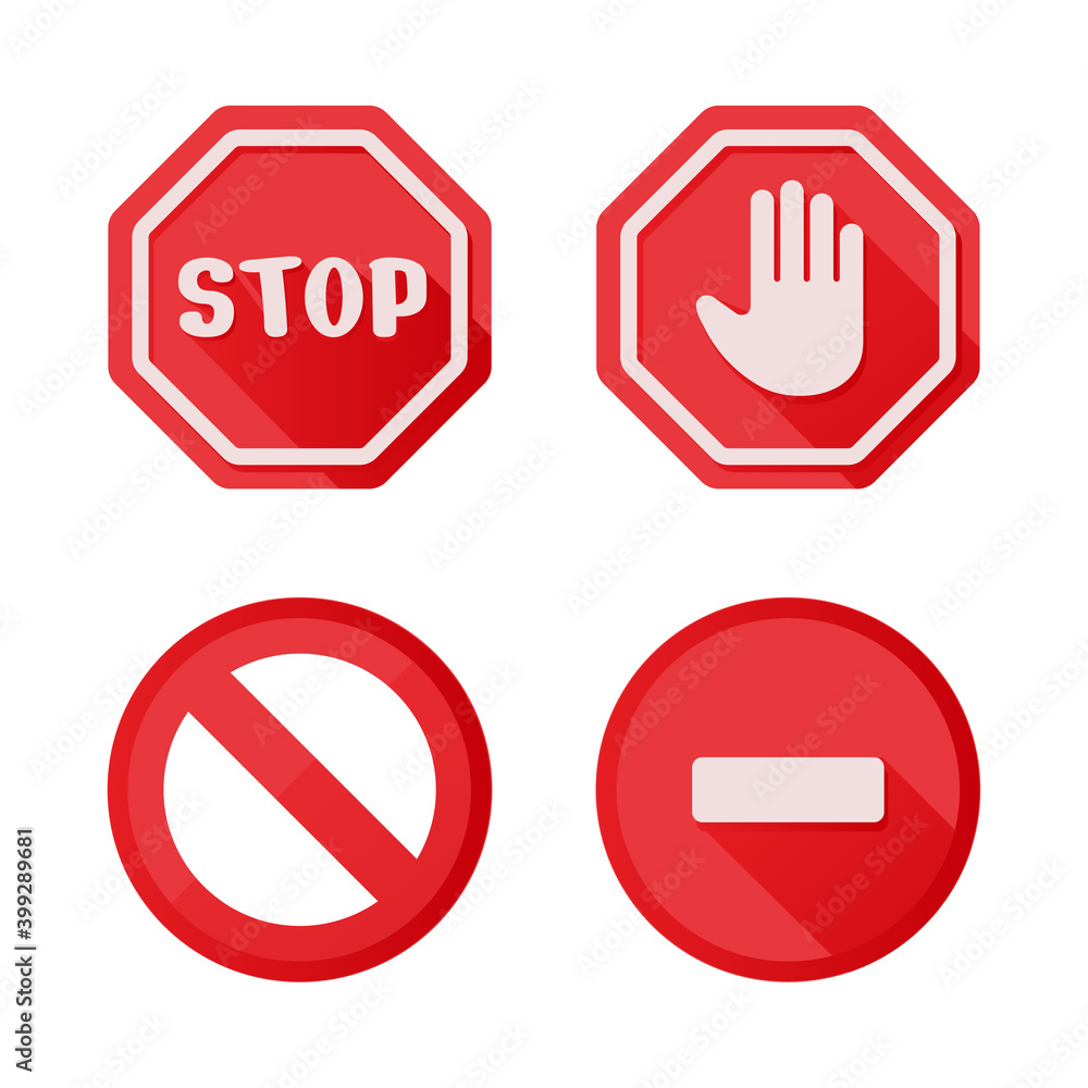 Stop sign icon Notifications that do not do anything. isolate on white background. Stop sign icon Notifications that do not do anything. isolate on white background.