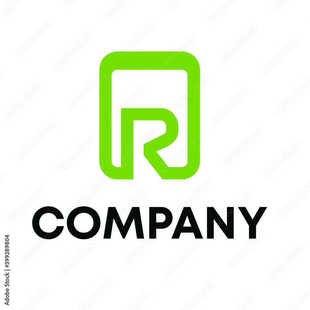 Fototapeta premium R phone logo design