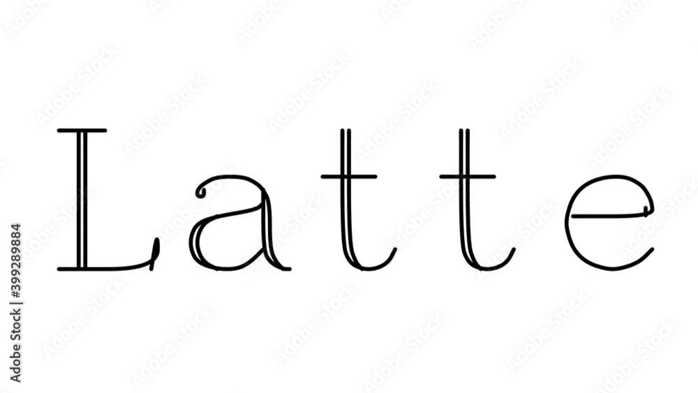 Latte Animated Handwriting Text in Serif Fonts and Weights Latte Animated Handwriting Text in Serif Fonts and Weights