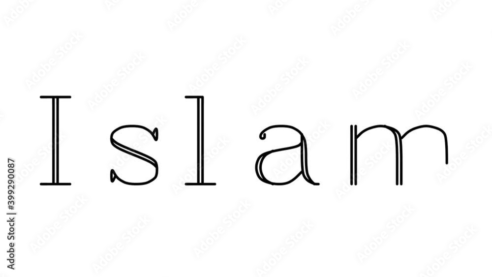 Islam Animated Handwriting Text in Serif Fonts and Weights Islam Animated Handwriting Text in Serif Fonts and Weights