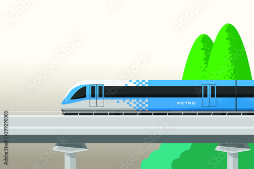 Metro modern train public transport