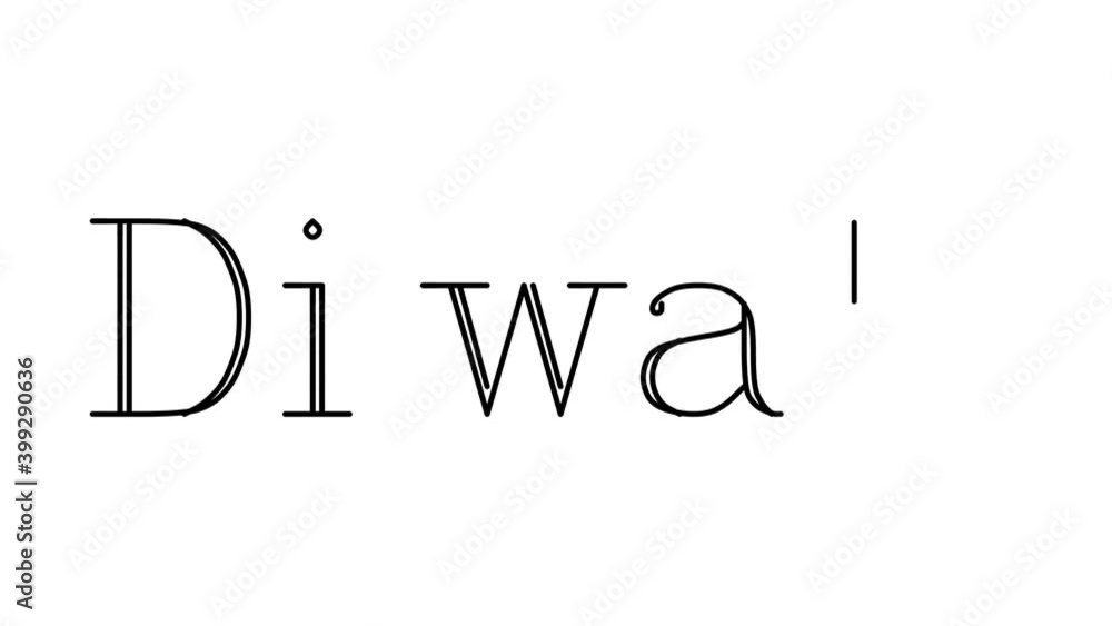 Diwali Animated Handwriting Text in Serif Fonts and Weights Stock Video ...