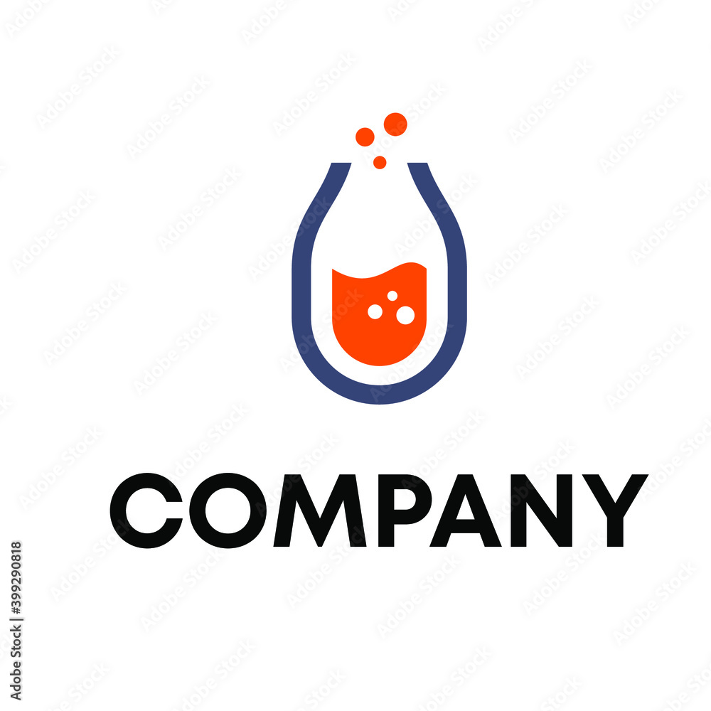 Obraz premium bottle lab logo design
