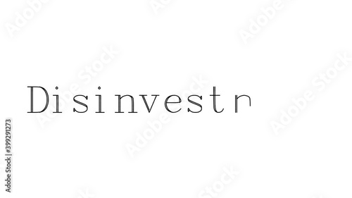 Disinvestment Animated Handwriting Text in Serif Fonts and Weights photo