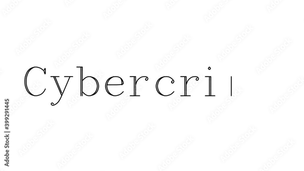 Cybercrime Animated Handwriting Text in Serif Fonts and Weights