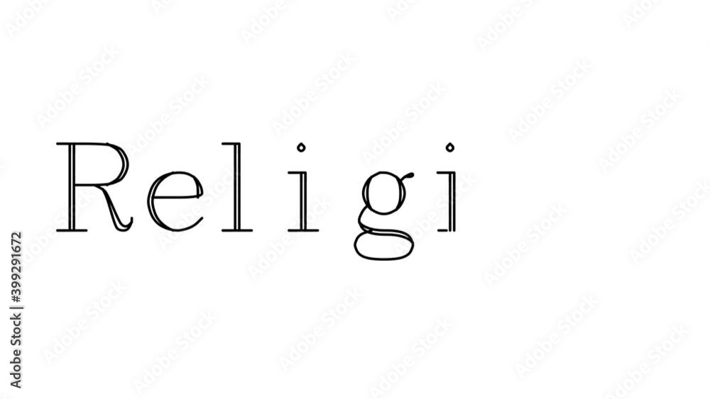 Religion Animated Handwriting Text in Serif Fonts and Weights Religion Animated Handwriting Text in Serif Fonts and Weights