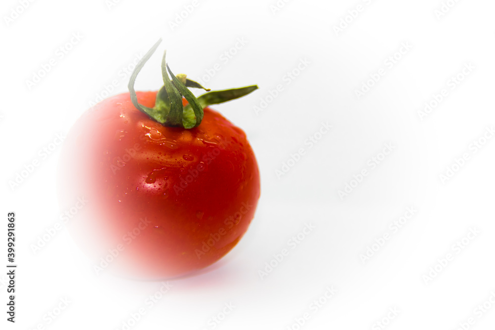 Ripe red tomato on white background Ripe red tomato on white background