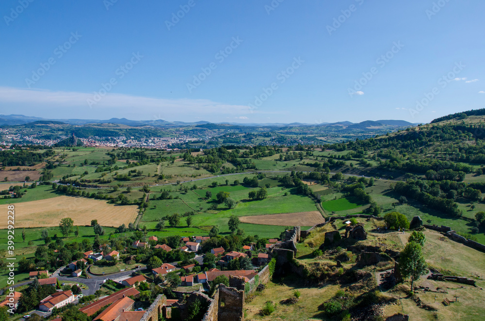 Fototapeta premium Viewpoint, Polignac fortress, Auvergne, France