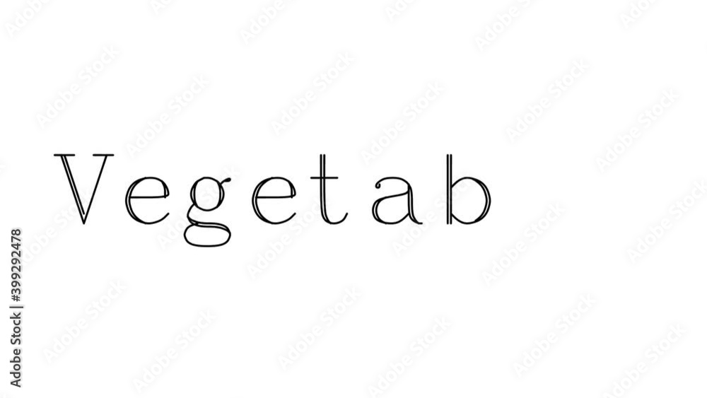 Vegetables Animated Handwriting Text in Serif Fonts and Weights Vegetables Animated Handwriting Text in Serif Fonts and Weights
