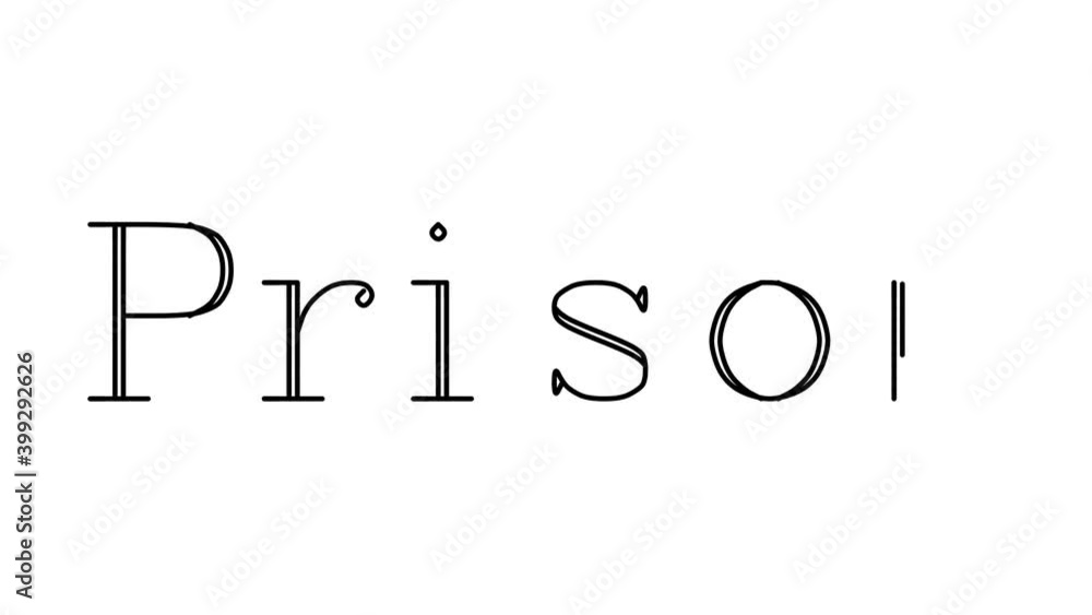 Prison Animated Handwriting Text in Serif Fonts and Weights Prison Animated Handwriting Text in Serif Fonts and Weights