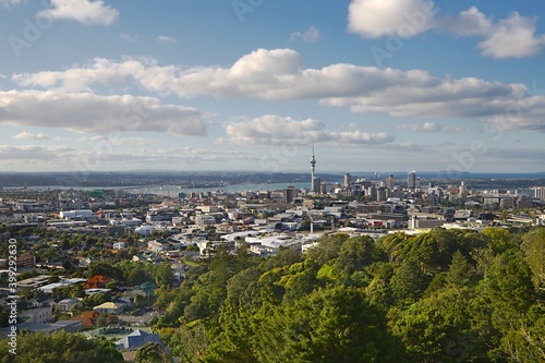 Auckland, New Zealand city panorama, viewed from Mount Eden © Gudellaphoto