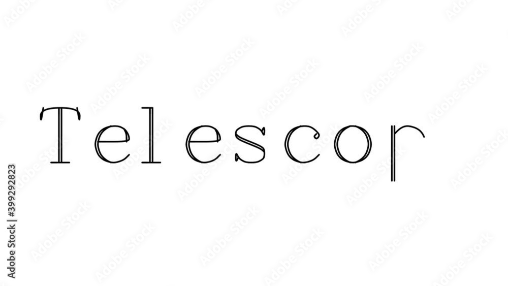 Telescope Animated Handwriting Text in Serif Fonts and Weights