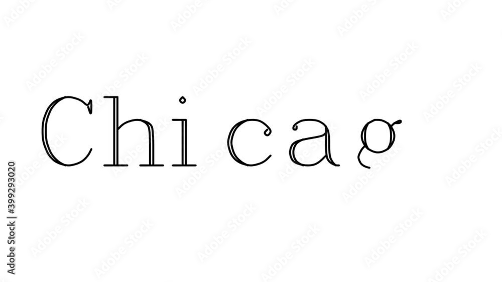 Chicago Animated Handwriting Text in Serif Fonts and Weights Chicago Animated Handwriting Text in Serif Fonts and Weights
