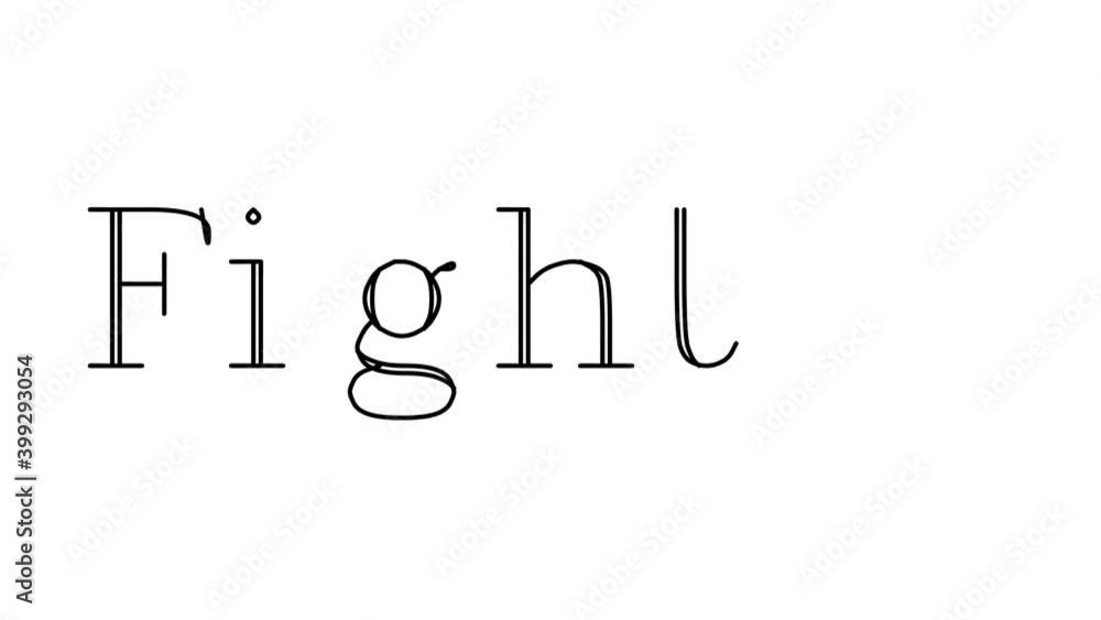 Fighter Animated Handwriting Text in Serif Fonts and Weights Fighter Animated Handwriting Text in Serif Fonts and Weights