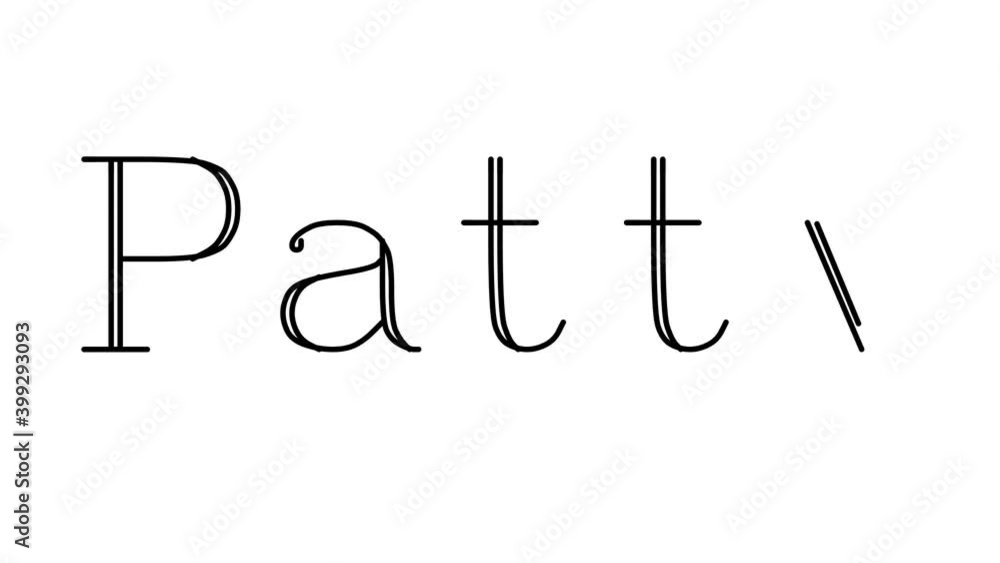 Patty Animated Handwriting Text in Serif Fonts and Weights Patty Animated Handwriting Text in Serif Fonts and Weights