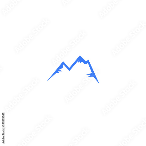 Blue Mountains sign, symbol, art, logo isolated on white