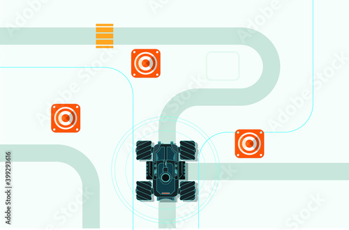Self driving robot car