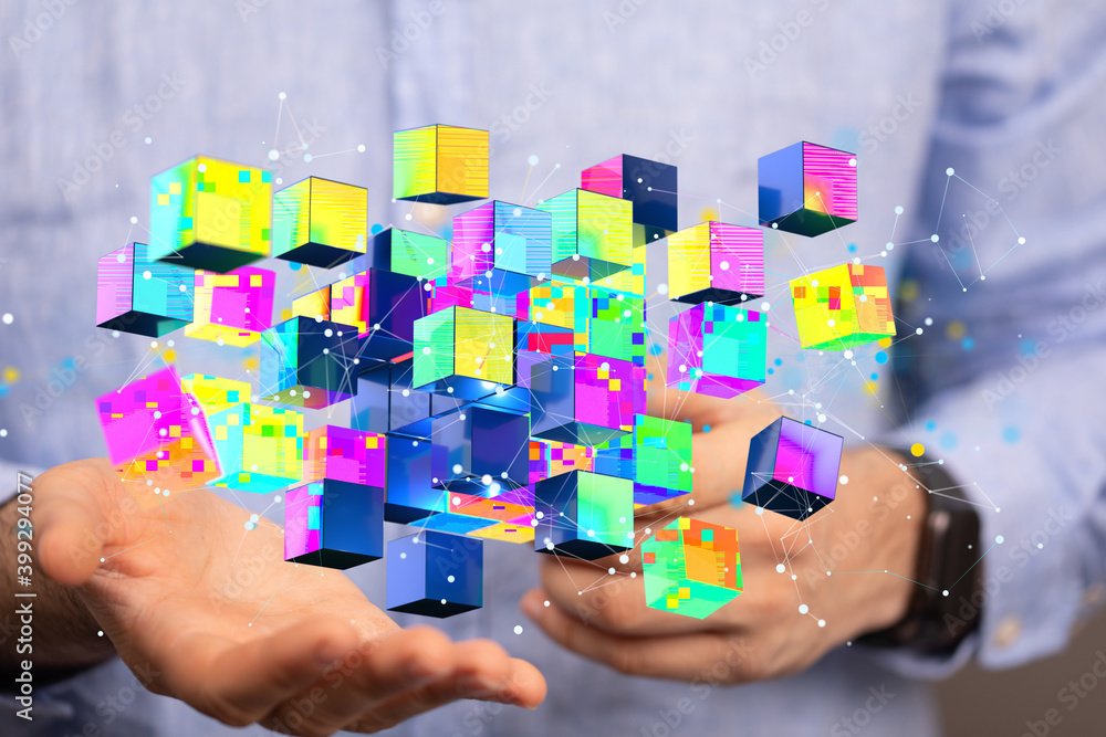 data security - Cloud technology. Integrated digital web concept background data security - Cloud technology. Integrated digital web concept background