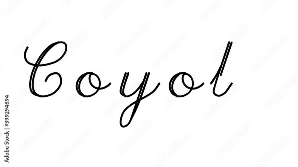 Coyote Decorative Handwriting Animation in Six Cursive and Gothic Fonts Coyote Decorative Handwriting Animation in Six Cursive and Gothic Fonts