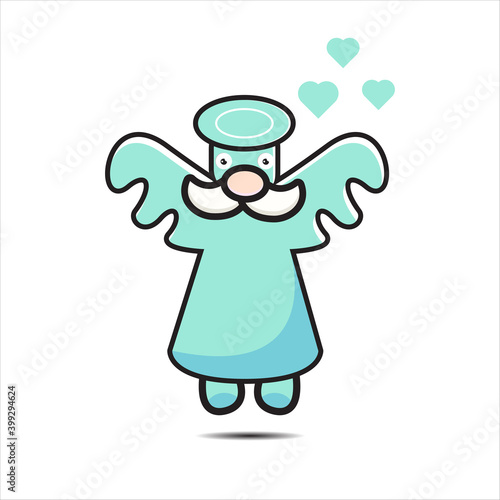 angel mascot illustration vector with design eps 10, angel vector