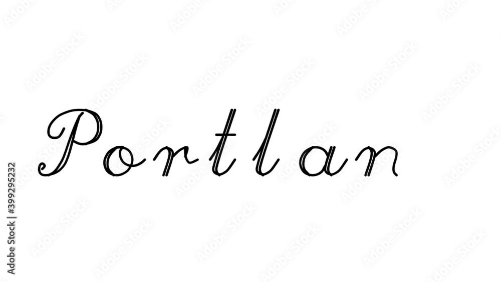 Portland Decorative Handwriting Animation in Six Cursive and Gothic Fonts Portland Decorative Handwriting Animation in Six Cursive and Gothic Fonts