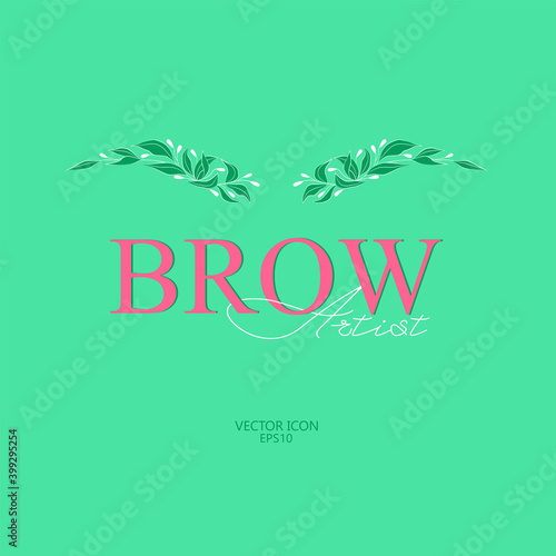 eyebrow logo. vector illustration. logo for a beauty salon. logo for an eyebrow master