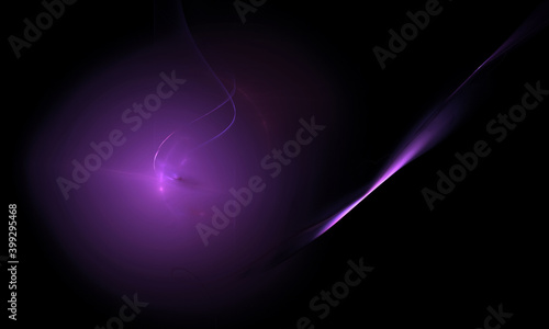 Far space in violet light. Artistic 3d render of virtual phenomena. Beautiful as wall art, banner or other design purposes. 