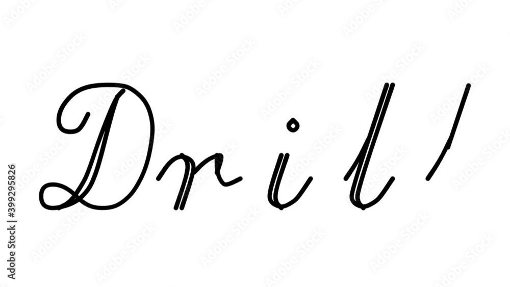 Drill Decorative Handwriting Animation in Six Cursive and Gothic Fonts Drill Decorative Handwriting Animation in Six Cursive and Gothic Fonts