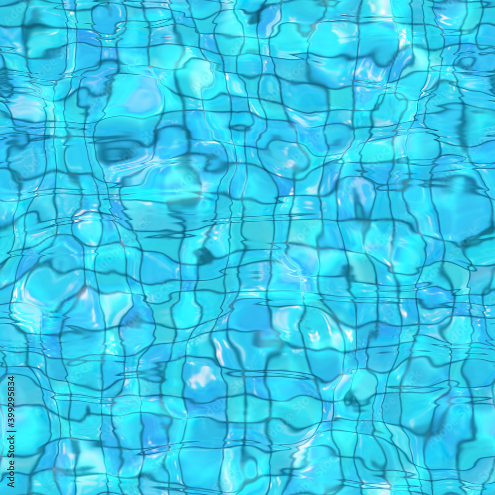 Seamless blue texture of water pool. Transparent water and tiles. Seamless blue texture of water pool. Transparent water and tiles.