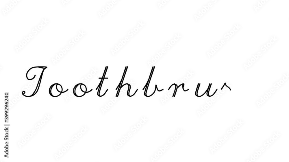 Toothbrush Decorative Handwriting Animation in Six Cursive and Gothic Fonts Toothbrush Decorative Handwriting Animation in Six Cursive and Gothic Fonts