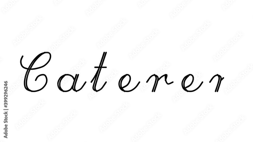 Caterer Decorative Handwriting Animation in Six Cursive and Gothic Fonts Caterer Decorative Handwriting Animation in Six Cursive and Gothic Fonts