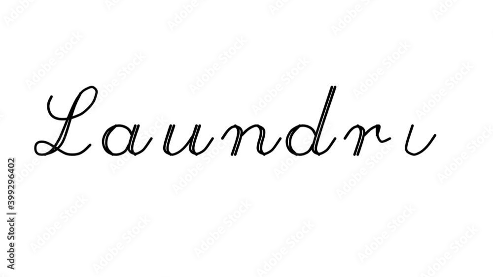 Laundry Decorative Handwriting Animation in Six Cursive and Gothic Fonts Laundry Decorative Handwriting Animation in Six Cursive and Gothic Fonts