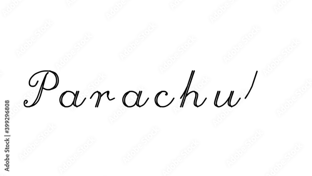 Parachute Decorative Handwriting Animation in Six Cursive and Gothic Fonts Parachute Decorative Handwriting Animation in Six Cursive and Gothic Fonts
