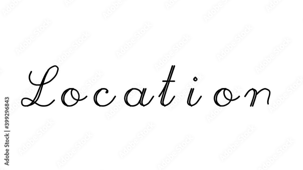 Location Decorative Handwriting Animation in Six Cursive and Gothic Fonts Location Decorative Handwriting Animation in Six Cursive and Gothic Fonts