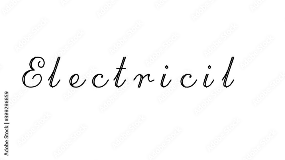 Electricity Decorative Handwriting Animation in Six Cursive and Gothic Fonts Electricity Decorative Handwriting Animation in Six Cursive and Gothic Fonts