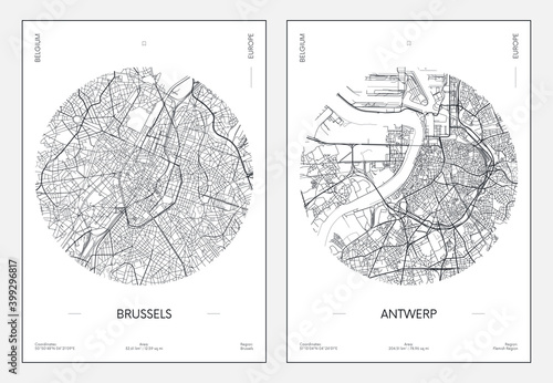 plan-miejski-plan-ulic-miasta-bruksela-i-antwerpia