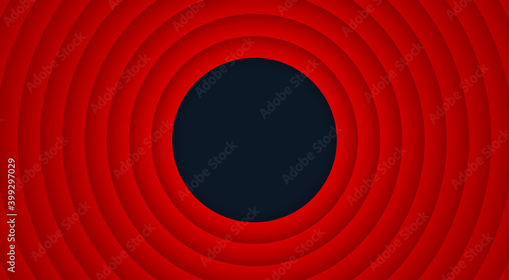 Retro cartoon background with red circles. Vector illustration - obrazy, fototapety, plakaty 