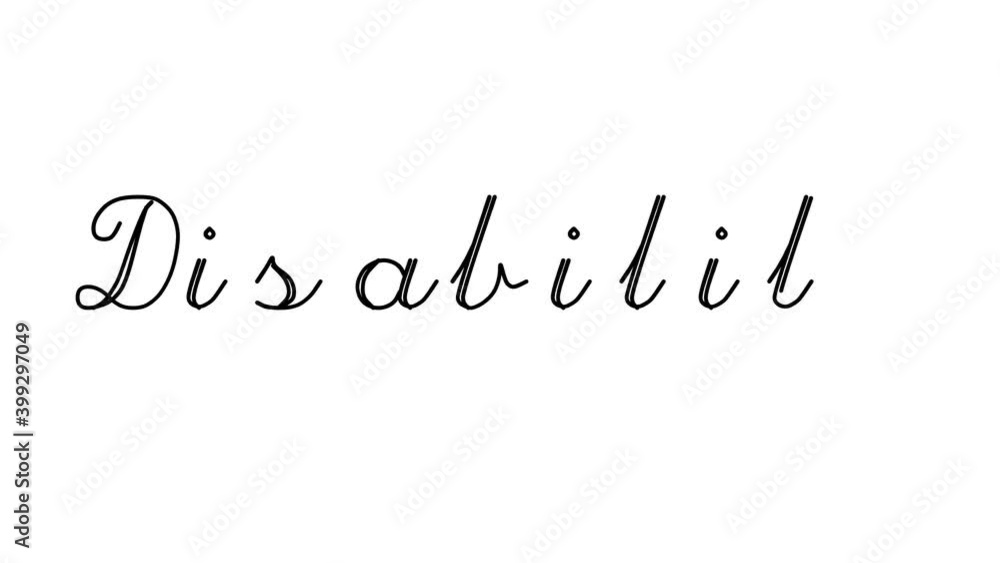 Disability Decorative Handwriting Animation in Six Cursive and Gothic Fonts Disability Decorative Handwriting Animation in Six Cursive and Gothic Fonts