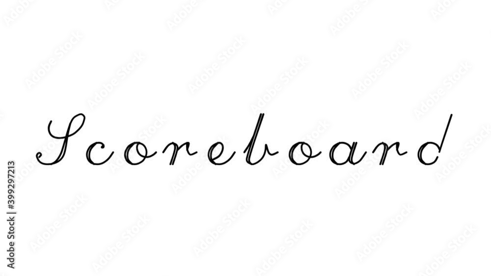 Scoreboard Decorative Handwriting Animation in Six Cursive and Gothic Fonts Scoreboard Decorative Handwriting Animation in Six Cursive and Gothic Fonts