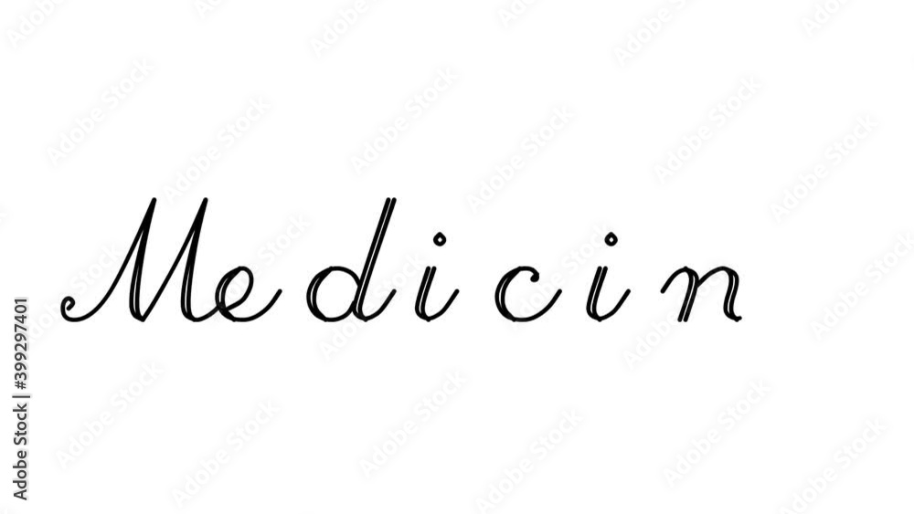 Medicine Decorative Handwriting Animation in Six Cursive and Gothic Fonts Medicine Decorative Handwriting Animation in Six Cursive and Gothic Fonts