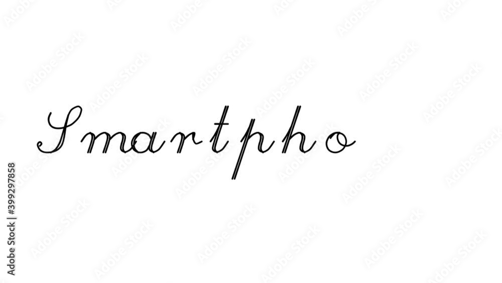 Smartphones Decorative Handwriting Animation in Six Cursive and Gothic Fonts Smartphones Decorative Handwriting Animation in Six Cursive and Gothic Fonts