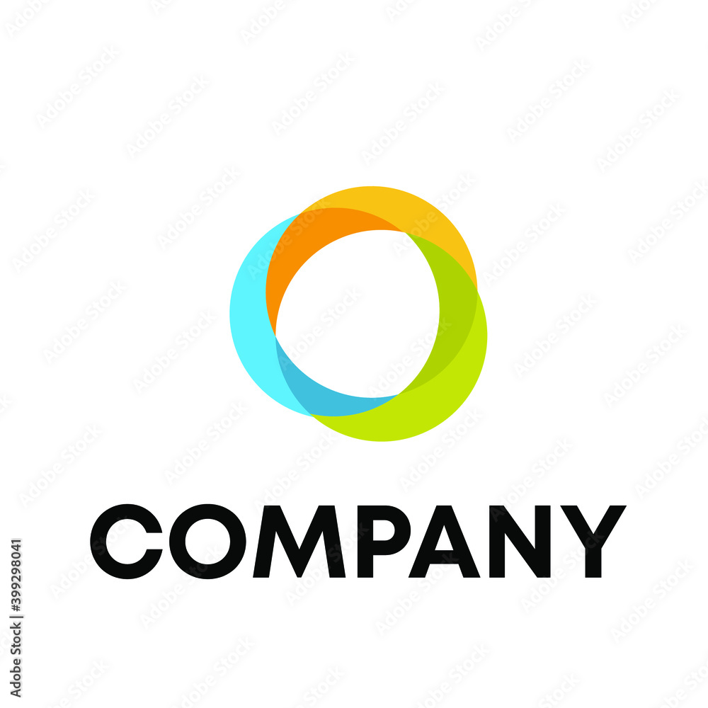Fototapeta premium abstract rotation loop logo design vector sign