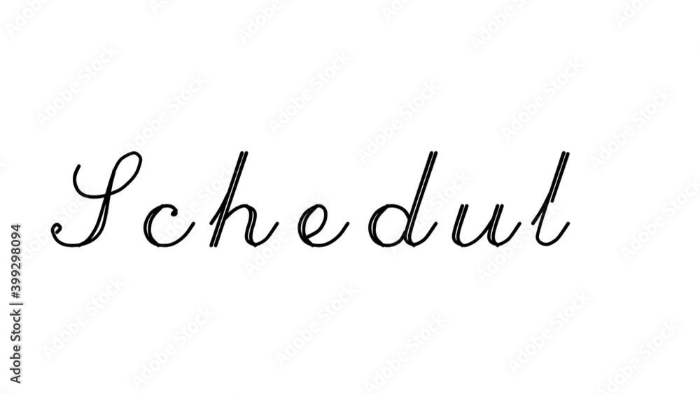 Schedule Decorative Handwriting Animation in Six Cursive and Gothic Fonts Schedule Decorative Handwriting Animation in Six Cursive and Gothic Fonts