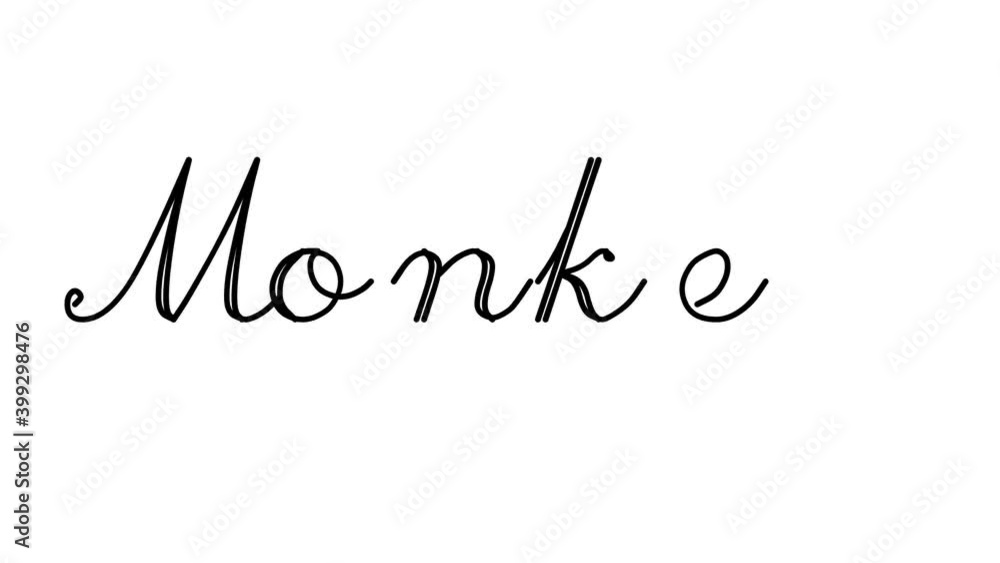 Monkey Decorative Handwriting Animation in Six Cursive and Gothic Fonts Monkey Decorative Handwriting Animation in Six Cursive and Gothic Fonts