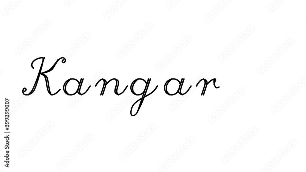 Kangaroo Decorative Handwriting Animation in Six Cursive and Gothic Fonts Kangaroo Decorative Handwriting Animation in Six Cursive and Gothic Fonts