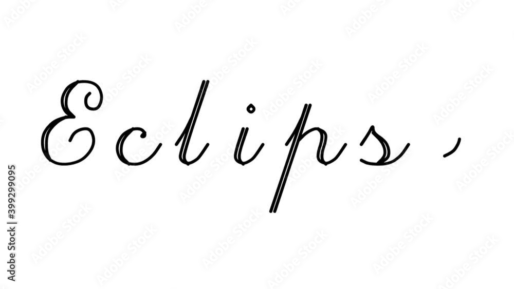 Eclipse Decorative Handwriting Animation in Six Cursive and Gothic Fonts Eclipse Decorative Handwriting Animation in Six Cursive and Gothic Fonts
